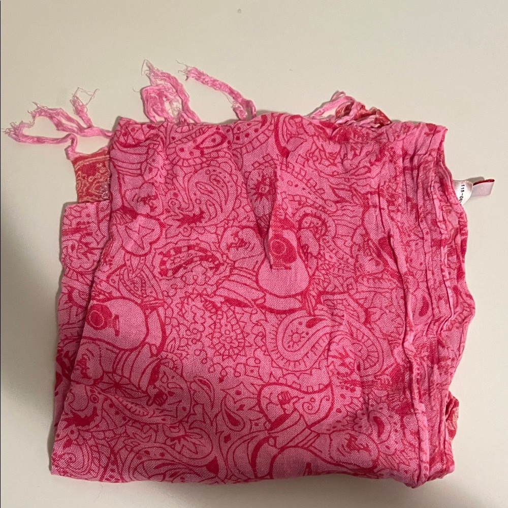 True Religion Pink Paisley Scarf